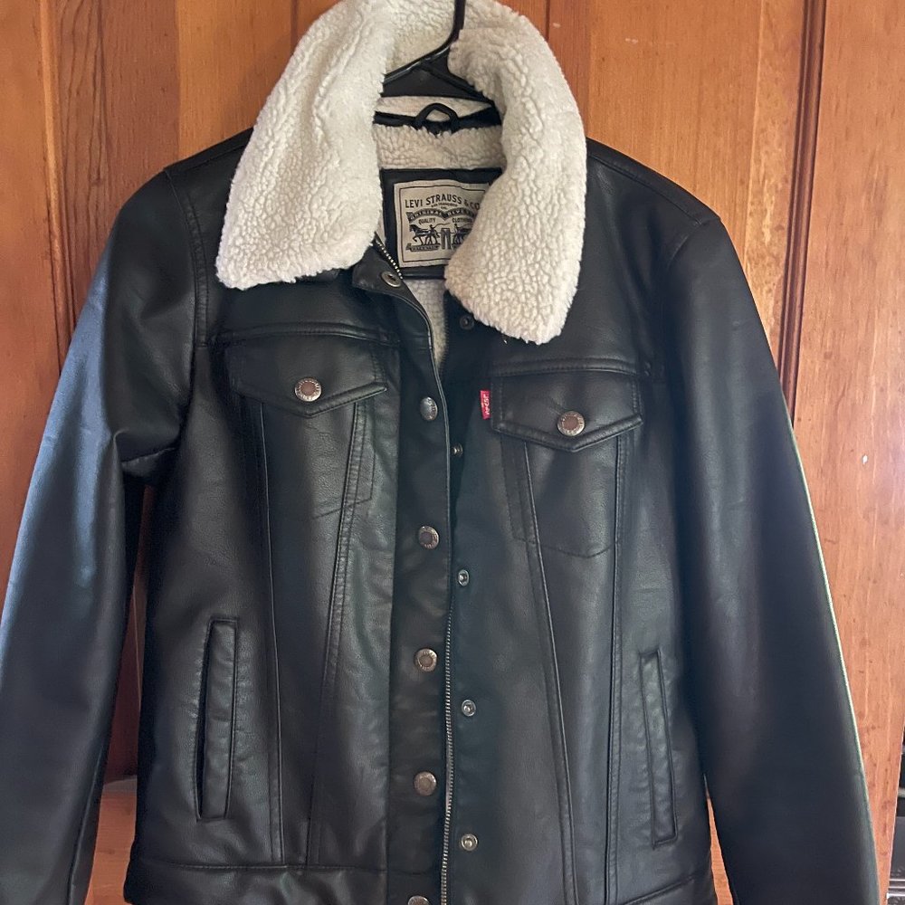 Levi's Women's Sherpa Faux Leather Trucker Jacket